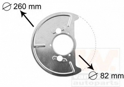 VAN WEZEL 5870371 -  Отражатель, диск тормозного механизма